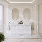 Thaxton 1500mm 4-Door 3-Drawer Double Basin Vanity Unit - Matt White