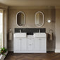 Thaxton 1500mm 4-Door 3-Drawer Double Basin Vanity Unit - Matt White