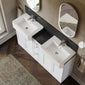 Thaxton 1500mm 4-Door 3-Drawer Double Basin Vanity Unit - Matt White