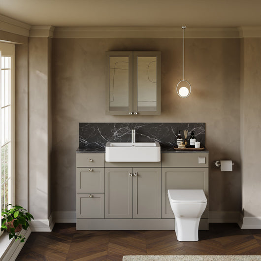  Thaxton Door Integrated 3-Drawer Combination Pack - Pebble Grey