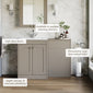 Farlow Shaker 1000mm Floor Standing Minimalist Combination Pack - Pebble Grey
