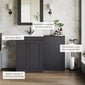 Farlow Shaker 1000mm Floor Standing Minimalist Combination Pack - Satin Soft Black