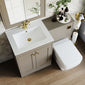 Farlow Shaker 1000mm Floor Standing Minimalist Combination Pack with Square Toilet - Pebble Grey