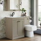 Farlow Shaker 1000mm Floor Standing Minimalist Combination Pack with Square Toilet - Pebble Grey
