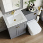 Farlow Shaker 1100mm Floor Standing Minimalist Combination Pack with Square Toilet - Satin Grey