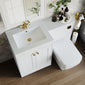 Farlow Shaker 1100mm Floor Standing Minimalist Combination Pack with Square Toilet - Satin White