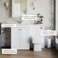 Farlow Shaker 1100mm Floor Standing Minimalist Combination Pack with Square Toilet - Satin White