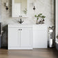 Farlow Shaker 1300mm Floor Standing Minimalist Combination Pack - Satin White
