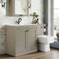 Farlow Shaker 1300mm Floor Standing Minimalist Combination Pack with Square Toilet - Pebble Grey