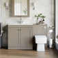 Farlow Shaker 1300mm Floor Standing Minimalist Combination Pack with Square Toilet - Pebble Grey