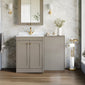 Farlow Shaker 1100mm Floor Standing Marble Top Basin Combination Pack - Pebble Grey