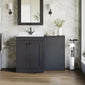 Farlow Shaker 1100mm Floor Standing Marble Top Basin Combination Pack - Satin Soft Black