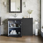 Farlow Shaker 1100mm Floor Standing Marble Top Basin Combination Pack - Satin Soft Black