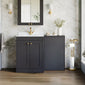 Farlow Shaker 1100mm Floor Standing Marble Top Basin Combination Pack - Satin Soft Black