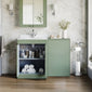Farlow Shaker 1100mm Floor Standing Marble Top Basin Combination Pack - Satin Green