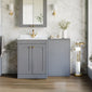 Farlow Shaker 1100mm Floor Standing Marble Top Basin Combination Pack - Satin Grey