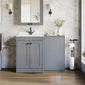 Farlow Shaker 1100mm Floor Standing Marble Top Basin Combination Pack - Satin Grey