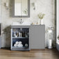 Farlow Shaker 1100mm Floor Standing Marble Top Basin Combination Pack - Satin Grey