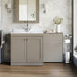 Farlow Shaker 1300mm Floor Standing Marble Top Basin Combination Pack - Pebble Grey