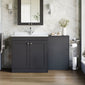 Farlow Shaker 1300mm Floor Standing Marble Top Basin Combination Pack - Satin Soft Black