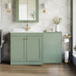 Farlow Shaker 1300mm Floor Standing Marble Top Basin Combination Pack - Satin Green
