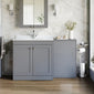 Farlow Shaker 1300mm Floor Standing Marble Top Basin Combination Pack - Satin Grey