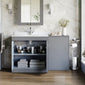 Farlow Shaker 1300mm Floor Standing Marble Top Basin Combination Pack - Satin Grey