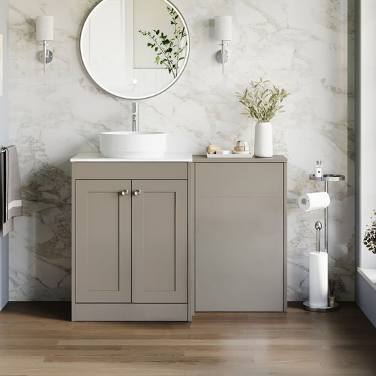  Farlow Shaker 1100mm Floor Standing Vessel Combination Pack - Pebble Grey