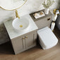 Farlow Shaker 1100mm Floor Standing Vessel Combination Pack with Square Toilet - Pebble Grey