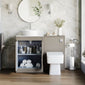 Farlow Shaker 1100mm Floor Standing Vessel Combination Pack with Square Toilet - Pebble Grey