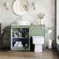 Farlow Shaker 1100mm Floor Standing Vessel Combination Pack with Square Toilet - Satin Green