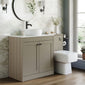 Farlow Shaker 1300mm Floor Standing Vessel Combination Pack with Square Toilet - Pebble Grey