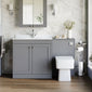 Farlow Shaker 1300mm Floor Standing Vessel Combination Pack with Square Toilet - Satin Grey