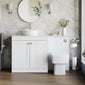Farlow Shaker 1300mm Floor Standing Vessel Combination Pack with Square Toilet - Satin White
