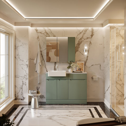  Gressin Door 1100mm WC Combination Pack - Fern Green