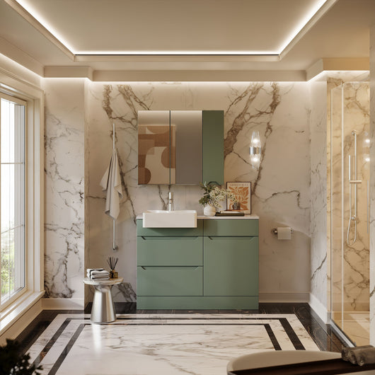  Gressin Drawer 1100mm WC Combination Pack - Fern Green