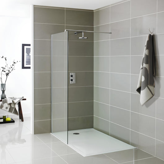  SDG Alumen 600mm x 2000mm Wetroom Shower Screen - Chrome