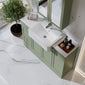 Thaxton Door 1200mm 3-Set Vanity Unit with Basin - Fern Green
