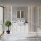 Thaxton Door 1200mm 3-Set Vanity Unit with Basin - Matt White