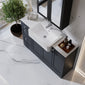 Thaxton Door 1200mm 3-Set Vanity Unit with Basin - Soft Black