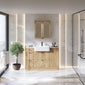 Thaxton Drawer 1200mm 3-Set Vanity Unit with Basin - Autumn Oak