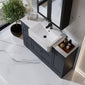 Thaxton Drawer 1200mm 3-Set Vanity Unit with Basin - Soft Black