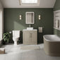 Farlow Shaker Floor Standing 800mm 2-Door Vanity with Carrera Marble Laminate Worktop - Pebble Grey