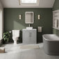 Farlow Shaker Floor Standing 800mm 2-Door Vanity with Carrera Marble Laminate Worktop - Satin Grey