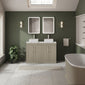 Farlow Shaker Floor Standing 1200mm 4-Door Vanity with Carrera Marble Laminate Worktop - Pebble Grey