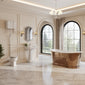 Cobre 1800mm Copper Boat Bath Traditional Suite with Huxton Basin Pedestal & High Level Cistern Toilet