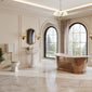 Cobre 1800mm Copper Boat Bath Traditional Suite with Huxton Basin Pedestal & Low Level Cistern Toilet
