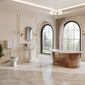 Cobre 1800mm Copper Boat Bath Traditional Suite with Huxton Basin Pedestal & Low Level Cistern Toilet
