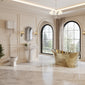 Cobre 1500mm Brass Boat Bath Traditional Suite with Huxton Basin Pedestal & High Level Cistern Toilet