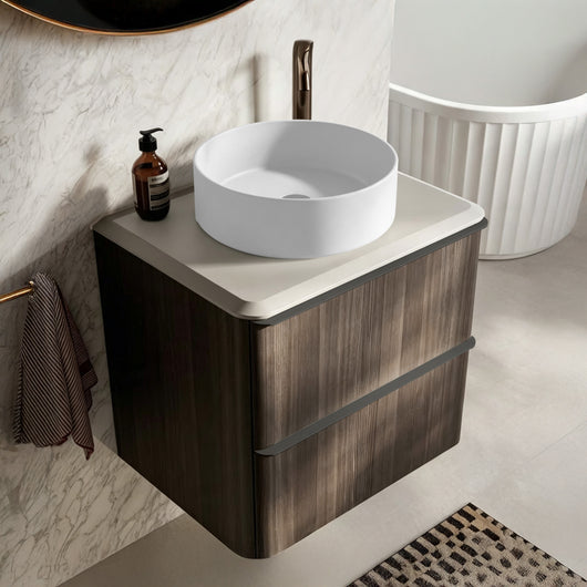  Royo Dai 600mm 2-Drawer Countertop Vanity Unit - Samara Ash